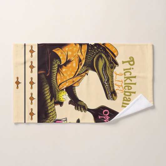 Krokodil Roze Drink Pickleball Handdoek (Handdoek)