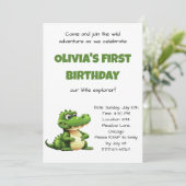 Krokodil Safari Fun Kaart (Staand voorkant)