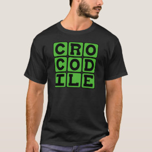 Krokodil, semi-aquatische reptiel t-shirt