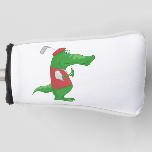 Krokodil Spelen Golf Golfheadcover (Voorkant)