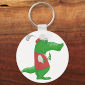 Krokodil Spelen Golf Sleutelhanger (Voorkant)