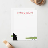 Krokodil Stationery Notitiekaartje (Voorkant / Achterkant in situ)