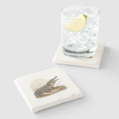 Krokodil Stenen Onderzetter (Zijkant)