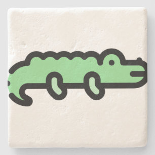 Krokodil Stenen Onderzetter