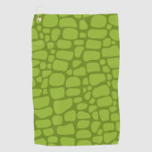 Krokodil Strepen groen Wild Dier huidpatroon Golfhanddoek (Voorkant)