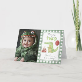 Krokodil Tweede Verjaardag Bedankt