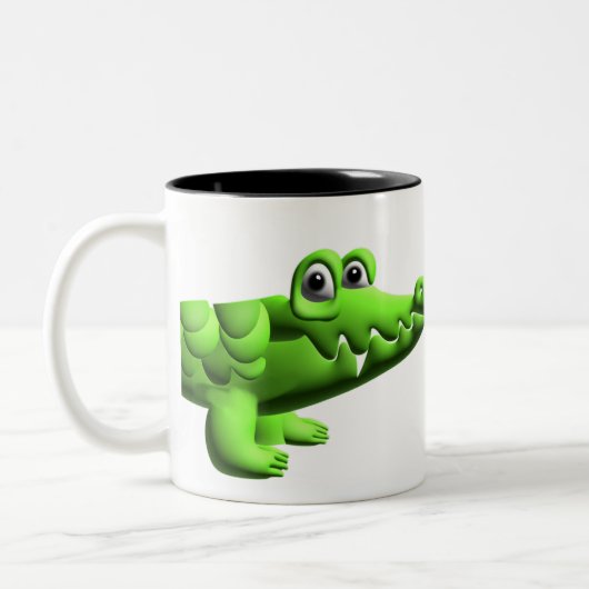 Krokodil Tweekleurige Koffiemok (Links)