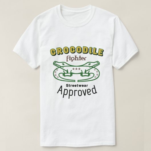Krokodil typografie ontwerp t-shirt (Design voorkant)