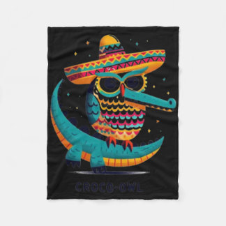 Krokodil-uil Fiesta Pret En Feestelijke Hybride Di Fleece Deken