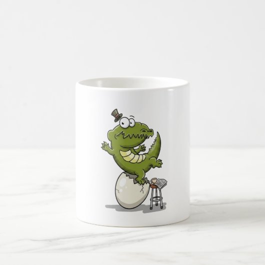 Krokodil uit een ei komend koffiemok (Center)