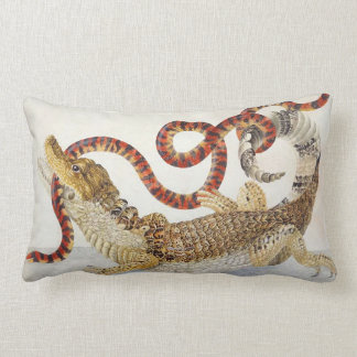 Krokodil V. Snake Reptile 20" Pillow Oranje/Red Kussen