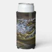 Krokodil van dichtbij seltzer blikjeskoeler (Seltzer Voorkant)