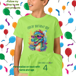 Krokodil Verjaardag jongen of meisje T-shirt