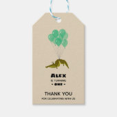Krokodil Verjaardagsfeestje Dank u Cadeaulabel (Voorkant)