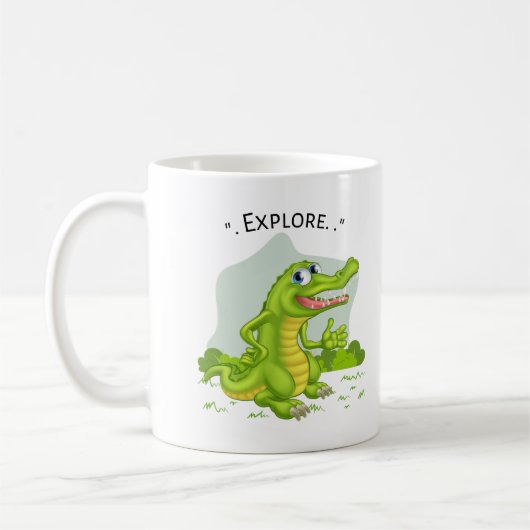 krokodil verkenner koffiemok (Links)
