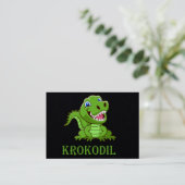 Krokodil Visitekaartje (Staand voorkant)