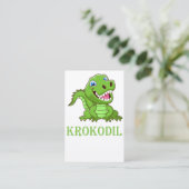 Krokodil Visitekaartje (Staand voorkant)