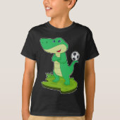 Krokodil Voetballer Voetbal T-shirt (Voorkant)
