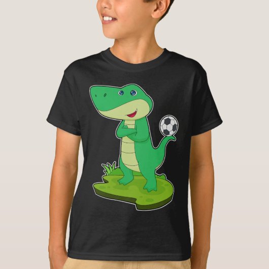 Krokodil Voetballer Voetbal T-shirt (Voorkant)