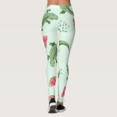 Krokodil Watermeloen, Abstract Patroon. Leggings (Achterkant)