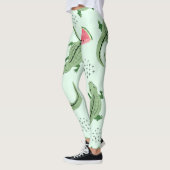 Krokodil Watermeloen, Abstract Patroon. Leggings (Links)