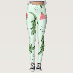 Krokodil Watermeloen, Abstract Patroon. Leggings