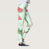 Krokodil Watermeloen, Abstract Patroon. Leggings (Rechts)