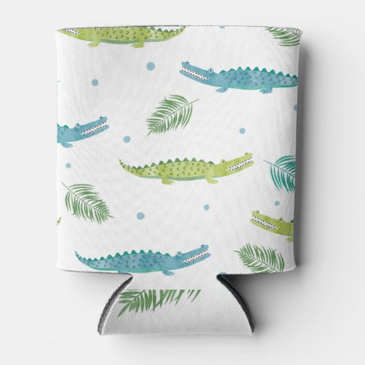 Krokodil Waterverf:  alligator patroon Blikjeskoeler (Voorkant)