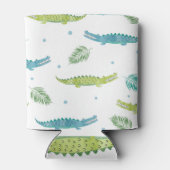 Krokodil Waterverf:  alligator patroon Blikjeskoeler (Achterkant)