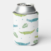 Krokodil Waterverf:  alligator patroon Blikjeskoeler (Blikje Achterkant)