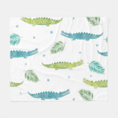 Krokodil Waterverf: alligator patroon Fleece Deken (Voorkant (Horizontaal))