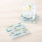 Krokodil Waterverf:  alligator patroon Glazen Onderzetter (Schuin)