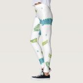 Krokodil Waterverf:  alligator patroon Leggings (Links)
