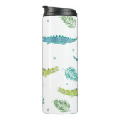 Krokodil Waterverf:  alligator patroon Thermosbeker (Geroteerd rechts)