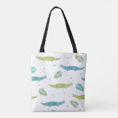 Krokodil Waterverf:  alligator patroon Tote Bag (Achterkant)