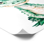 Krokodil Wild Safari Dieren Verjaardagsfeest Poster (Hoek)