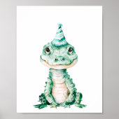 Krokodil Wild Safari Dieren Verjaardagsfeest Poster (Voorkant)