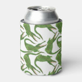 Krokodil Witte Waterverf Array Blikjeskoeler (Blikje Voorkant)