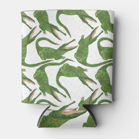 Krokodil Witte Waterverf Array Blikjeskoeler (Voorkant)