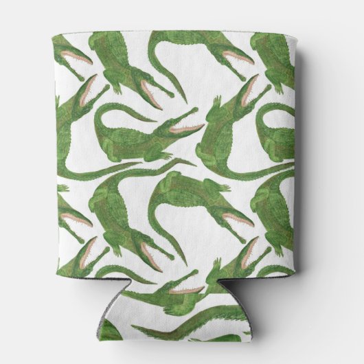 Krokodil Witte Waterverf Array Blikjeskoeler (Achterkant)