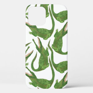 Krokodil Witte Waterverf Array Case-Mate iPhone Case
