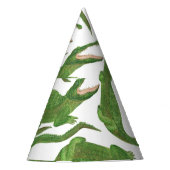 Krokodil Witte Waterverf Array Feesthoedjes (Voorkant)