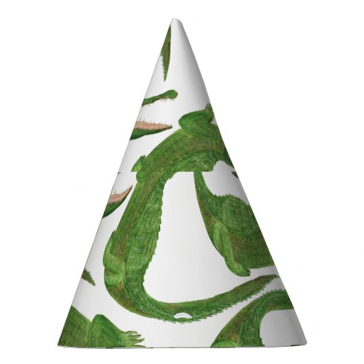 Krokodil Witte Waterverf Array Feesthoedjes (Rechts)