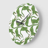 Krokodil Witte Waterverf Array Grote Klok (Hoek)