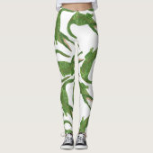 Krokodil Witte Waterverf Array Leggings (Voorkant)