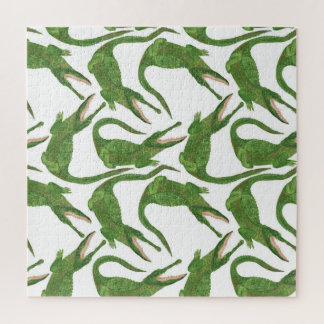 Krokodil Witte Waterverf Array Legpuzzel