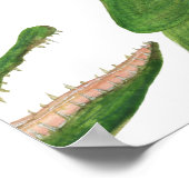 Krokodil Witte Waterverf Array Poster (Hoek)