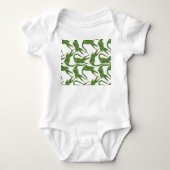 Krokodil Witte Waterverf Array Romper (Voorkant)