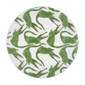 Krokodil Witte Waterverf Array Snijplank (Voorkant)