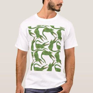 Krokodil Witte Waterverf Array T-shirt